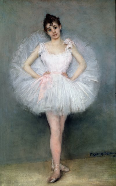 Portrait of a Young Ballerina by Pierre Carrier Belleuse